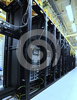 Data Center rack and stacks with colour effect