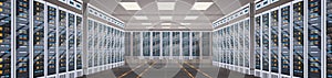 Data Center Room Hosting Server Computer Information Database Synchronize Technology