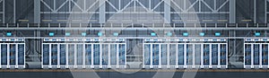 Data Center Room Hosting Server Computer Information Database Synchronize Technology