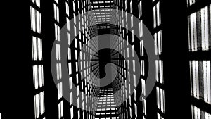 Data center room, rack 3D rendering. Network, database, supercomputer connection, networking animation with futuristic, alpha chan