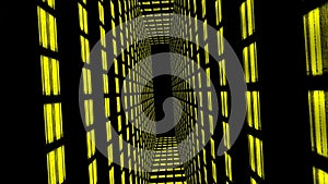 Data center room, rack 3D rendering. Network, database, supercomputer connection, networking animation with futuristic, alpha chan