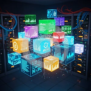 Data Center Server Cubes with Data Analytics and Statistics