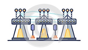 Data Center Server Farm Icon: Cloud Computing, Big Data, vector design Generative AI