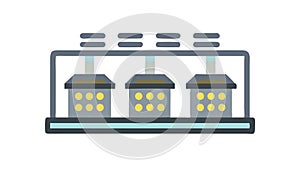 Data Center Server Farm Infrastructure Icon, vector design Generative AI