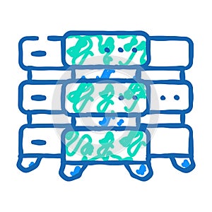 data center server icon doodle illustration