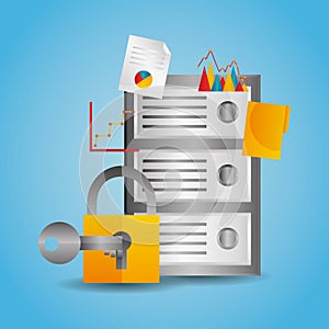 Data center server protection padlock key