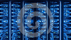 Data Center Server Racks Network Infrastructure, Cloud Computing