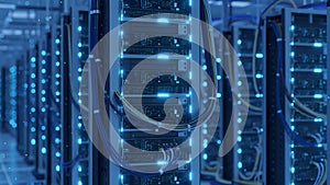 Data Center Server Racks Network Technology, Cloud Computing