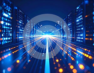 Data Center Server Room Abstract