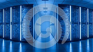 Data Center Server Room, Cloud Computing, IT Infrastructure