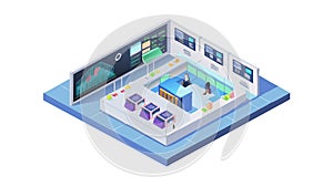 Data Center Server Room, Cloud Computing, vector design Generative AI