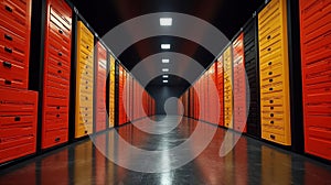 Data Center, Server Room Corridor