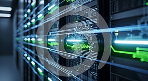 Data Center Server Room High-Speed Network, Cloud Computing