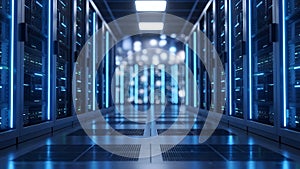 Data Center Server Room High-Tech Computing Infrastructure