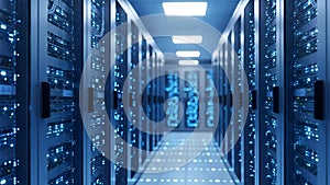 Data Center Server Room Modern Cloud Computing Infrastructure