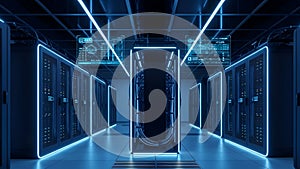 Data Center Server Room Modern Technology Infrastructure