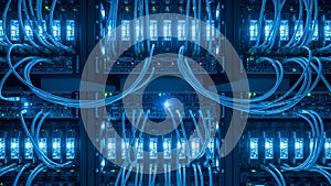 Data Center Server Room Network Cables, IT Infrastructure