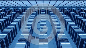 Data Center Server Room Network, Cloud Computing, IT Infrastructure