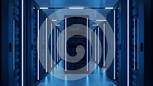 Data Center Server Room Network and Cloud Computing Infrastructure