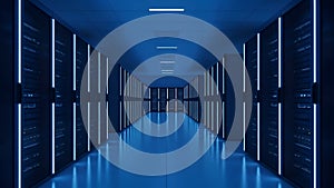 Data Center Server Room Network, Hosting, Cloud Computing