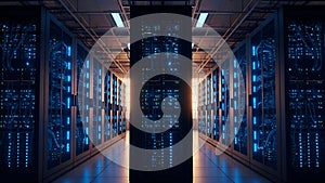 Data Center Server Room Network Infrastructure, IT Technology