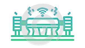 Data Center Server Room Tech Vector Icon for IT Services, vector design Generative AI