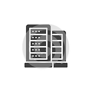 Data center server vector icon