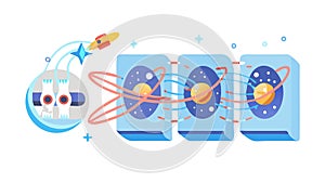 Data Center Servers. Cloud Computing Big Data, vector design Generative AI