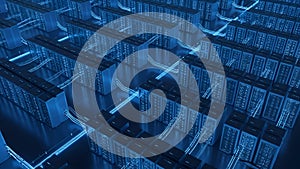 Data Center Servers Cloud Computing, IT Infrastructure, Network