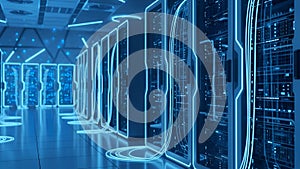 Data Center Servers Cloud Computing, Server Room, IT Infrastructure