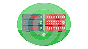 Data Center Servers and Network Connectivity, vector design Generative AI