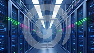 Data Center Servers Network, Hosting, and Cloud Computing