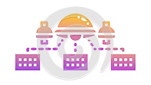 Data Center Servers and Network Infrastructure Vector, vector design Generative AI