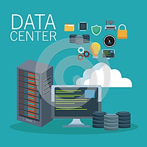 Data center technology icons