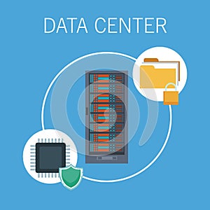 Data center technology icons