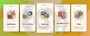 Data Center, Technology Vector Onboarding Mobile App Page Screen