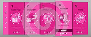 Data Center, Technology Vector Onboarding Mobile App Page Screen