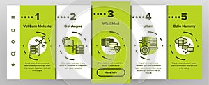 Data Center, Technology Vector Onboarding Mobile App Page Screen