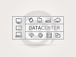 Data center vector concept