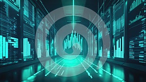 Data center visualizing big data network analysis