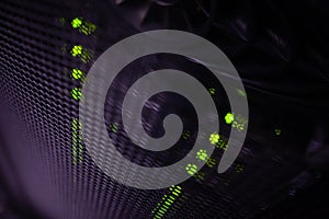 Network cloud server rack with secure storage drives