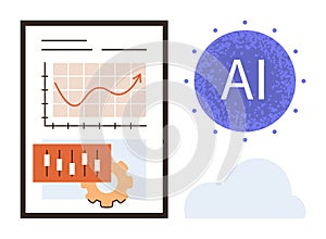 Data Analysis Visualization with AI and Cloud Integration Concept