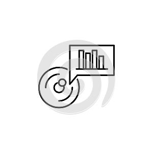 data, chart, visualization icon. Element of technological data icon for mobile concept and web apps. Thin line data, chart,