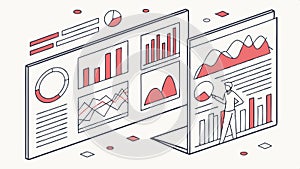 Data charts and graphs set, business analytics, data visualization, infographic elements vector design Generative AI