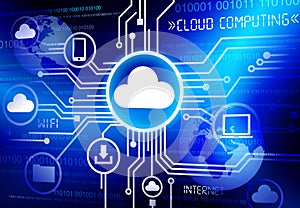 Data Cloud Computing Electronics Information Communication Concept