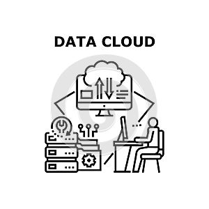 Data Cloud Connection Vector Concept Illustration