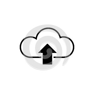 Data cloud icon. Backup and restore sign. Upload to and download from data cloud. Internet traffic image