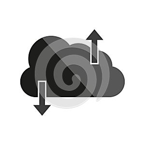 Data cloud icon. Backup and restore sign. Vector illustration. EPS 10.