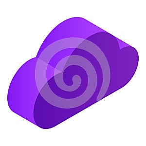 Data cloud icon, isometric style