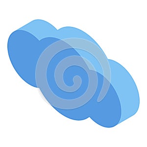 Data cloud product icon, isometric style